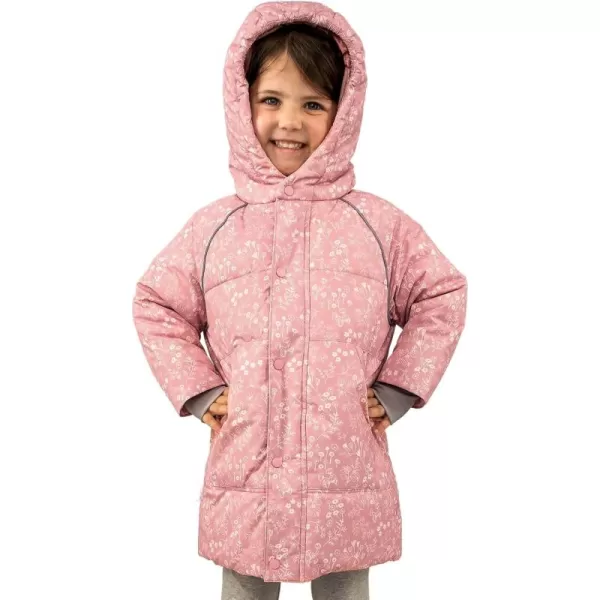 imageJAN ampamp JUL Waterproof Insulated Puffy Coat for Toddlers and KidsWaterproof Prairie Flowers