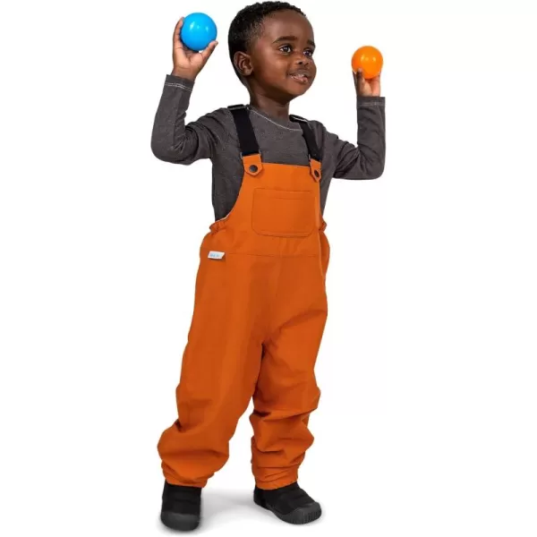 imageJAN ampamp JUL Waterproof Rain Bib Pants Overalls for Toddlers and KidsPuddledry Terracotta