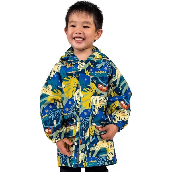 imageJAN ampamp JUL Waterproof Rain Jacket Raincoat for KidsThinlined Jungle Nights