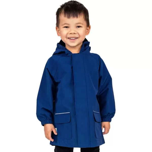 imageJAN ampamp JUL Waterproof Rain Jacket Raincoat for KidsThinlined Nebula Blue