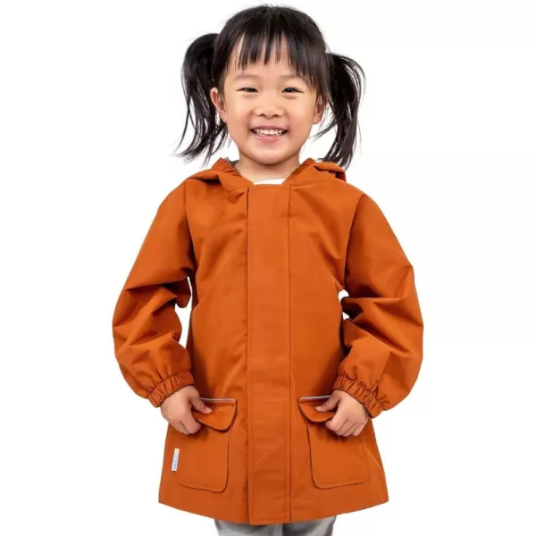 imageJAN ampamp JUL Waterproof Rain Jacket Raincoat for KidsThinlined Terracotta