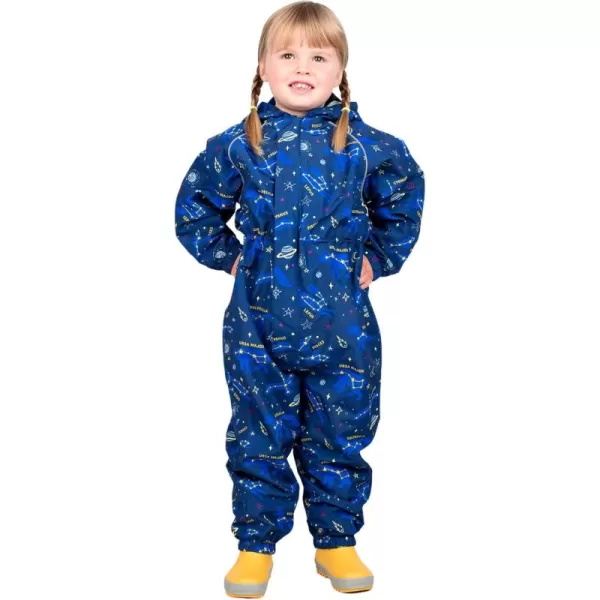 imageJAN ampamp JUL Waterproof Rain Suit Windproof Coveralls for Toddlers and KidsThinliner Constellations