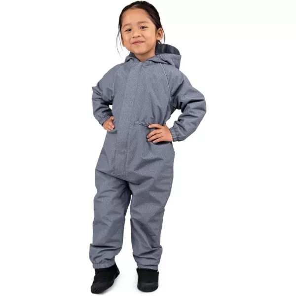 imageJAN ampamp JUL Waterproof Rain Suit Windproof Coveralls for Toddlers and KidsThinliner Heather Grey