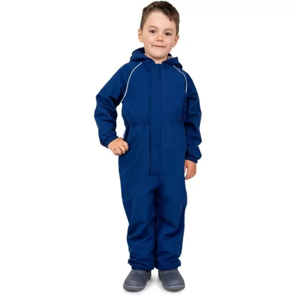 imageJAN ampamp JUL Waterproof Rain Suit Windproof Coveralls for Toddlers and KidsThinliner Nebula Blue