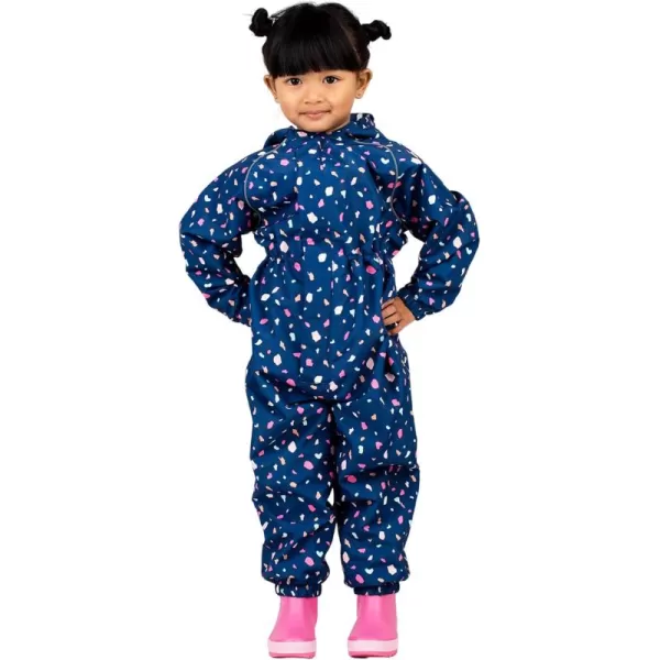 imageJAN ampamp JUL Waterproof Rain Suit Windproof Coveralls for Toddlers and KidsThinliner Terrazzo