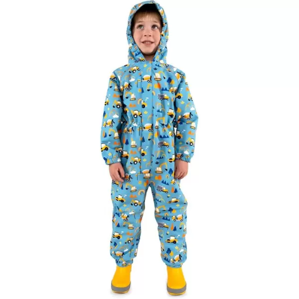 imageJAN ampamp JUL Waterproof Rain Suit Windproof Coveralls for Toddlers and KidsThinliner Under Construction