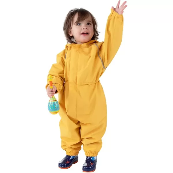 imageJAN ampamp JUL Waterproof Rain Suit Windproof Coveralls for Toddlers and KidsThinliner Yellow