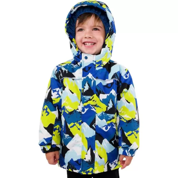 imageJAN ampamp JUL Waterproof Ski Jacket Insulated Snow Coat for ToddlersNeon Peaks