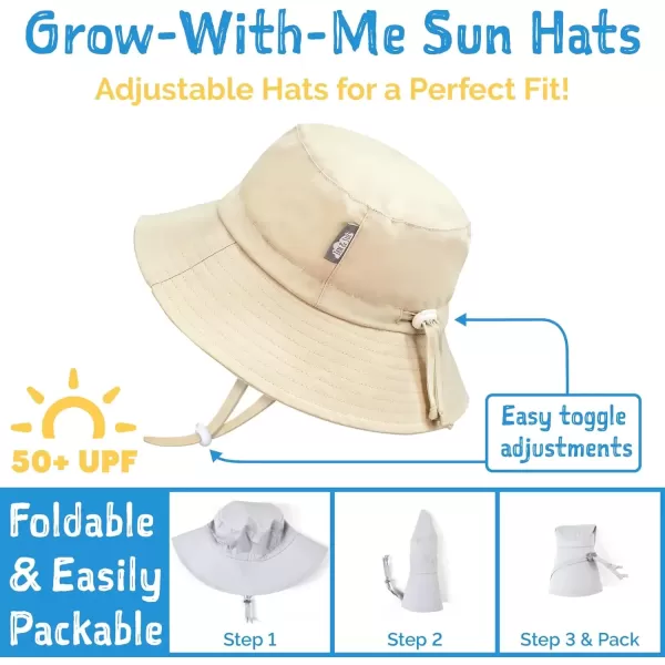 imageJAN ampamp JUL 50 UPF Toddler Bucket Hat Adjustable 100 Cotton M 624 Months Spring Showers