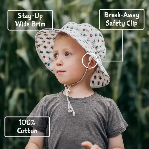 imageJAN ampamp JUL Sun Protection Kids Bucket Hat with Strings Foldable XL 512 Years Triangles