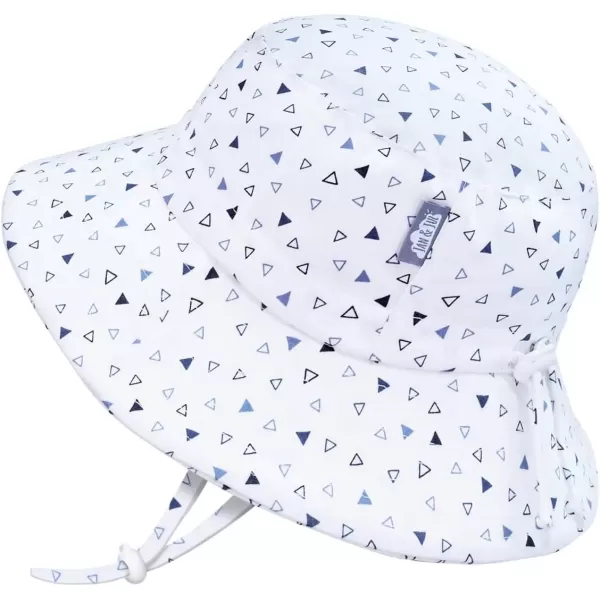 imageJAN ampamp JUL Sun Protection Kids Bucket Hat with Strings Foldable XL 512 Years Triangles