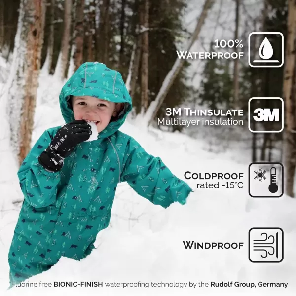 imageJAN ampamp JUL Waterproof Insulated Winter Gloves for KidsBlack