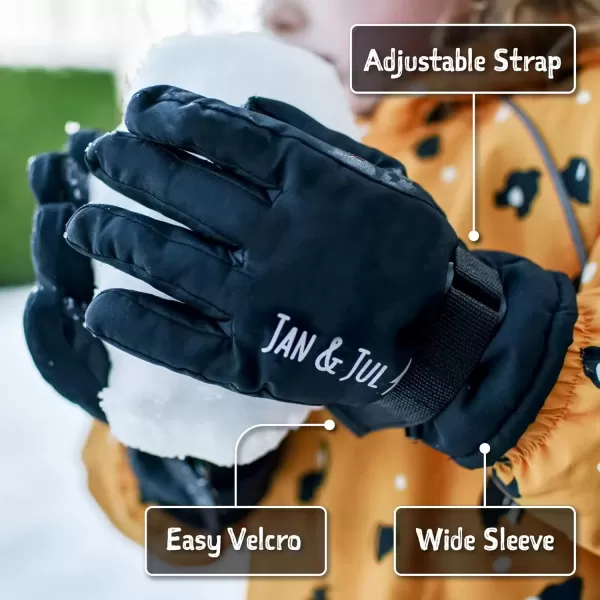 imageJAN ampamp JUL Waterproof Insulated Winter Gloves for KidsBlack