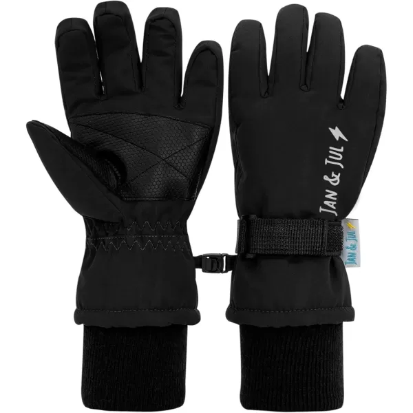 imageJAN ampamp JUL Waterproof Insulated Winter Gloves for KidsBlack