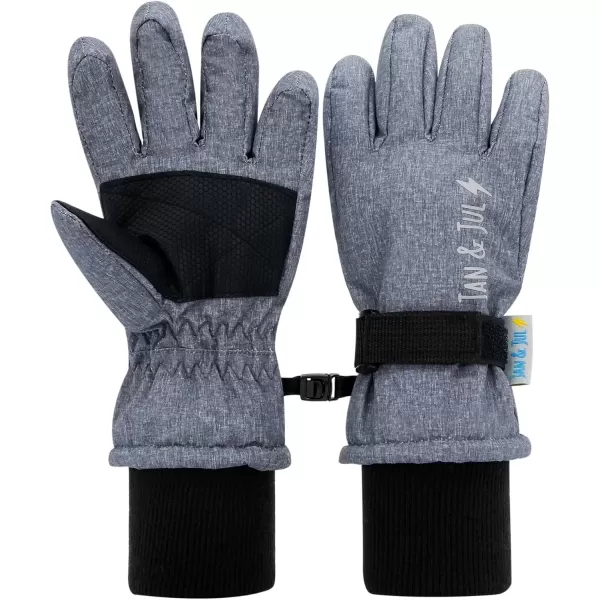 imageJAN ampamp JUL Waterproof Insulated Winter Gloves for KidsHeather Grey