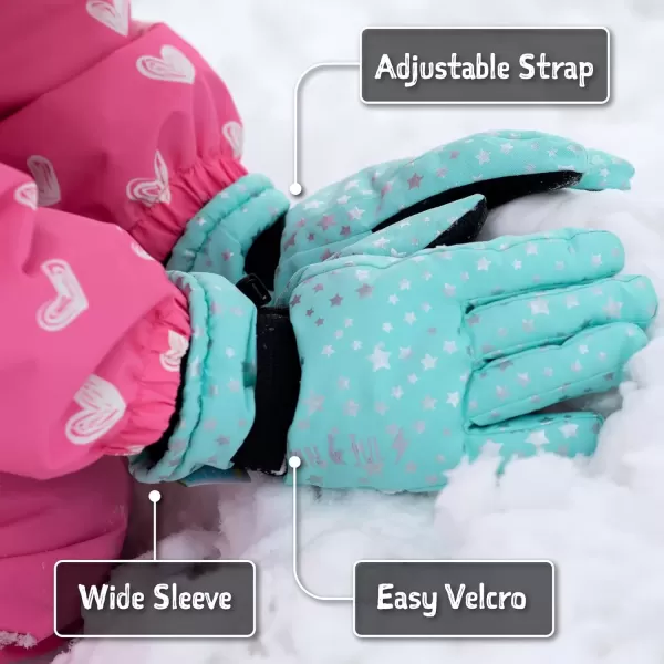 imageJAN ampamp JUL Waterproof Insulated Winter Gloves for KidsNeon Peaks
