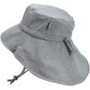 imageJAN ampamp JUL Summer Adventure Swim Hats for Toddler Boys with Wide Brim M 624 Months Grey