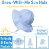 imageJAN ampamp JUL Infant Summer Cotton SunHat UPF 50 Foldable S 06 Months White