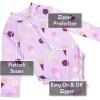 imageJAN ampamp JUL Long Sleeve 1pc Girls UV SwimSuit Rash Guard Baby Toddler KidsLavender Ice Cream