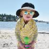 imageJAN ampamp JUL Quick Dry SunHat with Neck Flap for Swimming Boys Beach HatBlack