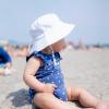 imageJAN ampamp JUL Quick Dry SunHat with Neck Flap for Swimming Boys Beach HatWhite