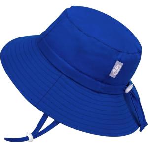 imageJAN ampamp JUL Quick Dry SunHat with Neck Flap for Swimming Boys Beach HatMarine Blue