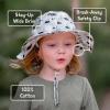 imageJAN ampamp JUL 50 UPF Cotton Sun Hat with Wide Brim for Toddler GirlsBeige Stripes