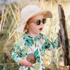 imageJAN ampamp JUL 50 UPF Cotton Sun Hat with Wide Brim for Toddler GirlsBeige Stripes