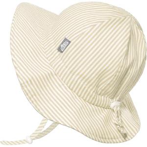 imageJAN ampamp JUL 50 UPF Cotton Sun Hat with Wide Brim for Toddler GirlsBeige Stripes