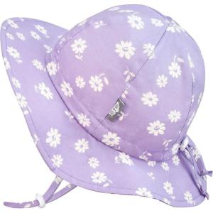 imageJAN ampamp JUL 50 UPF Cotton Sun Hat with Wide Brim for Toddler GirlsPurple Daisy