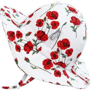 imageJAN ampamp JUL 50 UPF Cotton Sun Hat with Wide Brim for Toddler GirlsRed Poppy