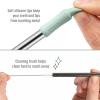 imageGoodful 8 Piece Variety Pack Reusable Travel Stainless Steel Straw Set Travel Case Cleaning Brushes Removeable Silicone Tips Multi ColorAssorted