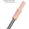 imageGoodful 8 Piece Variety Pack Reusable Travel Stainless Steel Straw Set Travel Case Cleaning Brushes Removeable Silicone Tips Multi ColorGrey and Pink