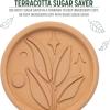 imageGoodful Brown Sugar Saver and Softener Disc with Elegant Leaf Design Multiple Uses for Food Storage Containers Reusable and Food Safe Terracotta 2 PackSugar Saver  Container