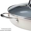 imageGoodful Ceramic Nonstick 11 Inch Grill Pan Dishwasher Safe Pots and Pans Comfort Grip Stainless Steel Handle Made without PFOA Griddle CreamCream