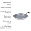 imageGoodful Ceramic Nonstick 11 Inch Grill Pan Dishwasher Safe Pots and Pans Comfort Grip Stainless Steel Handle Made without PFOA Griddle CreamCream