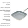 imageGoodful Ceramic Nonstick 11 Inch Grill Pan Dishwasher Safe Pots and Pans Comfort Grip Stainless Steel Handle Made without PFOA Griddle CreamCream