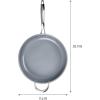 imageGoodful Ceramic Nonstick 11 Inch Grill Pan Dishwasher Safe Pots and Pans Comfort Grip Stainless Steel Handle Made without PFOA Griddle CreamCream