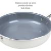 imageGoodful Ceramic Nonstick 11 Inch Grill Pan Dishwasher Safe Pots and Pans Comfort Grip Stainless Steel Handle Made without PFOA Griddle CreamCream