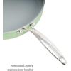 imageGoodful Ceramic Nonstick 11 Inch Grill Pan Dishwasher Safe Pots and Pans Comfort Grip Stainless Steel Handle Made without PFOA Griddle CreamGreen