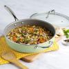 imageGoodful Ceramic Nonstick 11 Inch Grill Pan Dishwasher Safe Pots and Pans Comfort Grip Stainless Steel Handle Made without PFOA Griddle CreamGreen