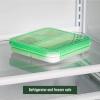 imageGoodful Double Wall Insulated Yogurt Container Leak Proof Food Storage Snack Container with Reusable Plastic Spoon Microwave Safe Dishwasher safe Freezer Safe 14Ounce GreenSquare Lunch Container