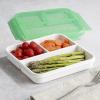 imageGoodful Double Wall Insulated Yogurt Container Leak Proof Food Storage Snack Container with Reusable Plastic Spoon Microwave Safe Dishwasher safe Freezer Safe 14Ounce GreenSquare Lunch Container