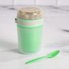 imageGoodful Double Wall Insulated Yogurt Container Leak Proof Food Storage Snack Container with Reusable Plastic Spoon Microwave Safe Dishwasher safe Freezer Safe 14Ounce Green14Ounce Yogurt Bottle