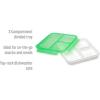 imageGoodful Double Wall Insulated Yogurt Container Leak Proof Food Storage Snack Container with Reusable Plastic Spoon Microwave Safe Dishwasher safe Freezer Safe 14Ounce GreenSquare Lunch Container
