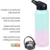 imageGoodful Double Wall Vacuum Sealed Insulated Water Bottle with Two Interchangeable Lids Sipping or Chugging Lids LeakProof Wide Mouth for Drinking and Cleaning 40 Oz TealOmbre Pink  Blue