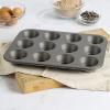 imageGoodful Nonstick Round Cake Pan Set Heavy Duty Carbon Steel with Quick Release Coating Made without PFOA Dishwasher Safe 2Pack Bakeware Set 9Inch Champagne GoldGray