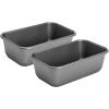 imageGoodful Nonstick Round Cake Pan Set Heavy Duty Carbon Steel with Quick Release Coating Made without PFOA Dishwasher Safe 2Pack Bakeware Set 9Inch Champagne GoldGray