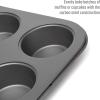 imageGoodful Nonstick Round Cake Pan Set Heavy Duty Carbon Steel with Quick Release Coating Made without PFOA Dishwasher Safe 2Pack Bakeware Set 9Inch Champagne GoldGray