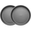 imageGoodful Nonstick Round Cake Pan Set Heavy Duty Carbon Steel with Quick Release Coating Made without PFOA Dishwasher Safe 2Pack Bakeware Set 9Inch Champagne GoldGray